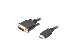 LANBERG HDMI -> DVI-D(18+1) kabel M/M,single link,zlacený,FHD@60Hz,černý,3m