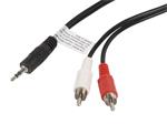 LANBERG MINIJACK 3.5MM(M) 3 PIN->2X RCA (CINCH)(M) CABLE 1.5M 