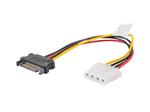 LANBERG MOLEX(F)->SATA(M) CABLE 15CM 