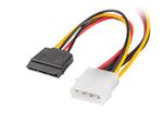 LANBERG MOLEX(M)->2X SATA(F) CABLE 15CM 