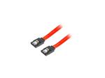 LANBERG SATA DATA II (3GB/S) F/F CABLE 30CM METAL CLIPS RED 