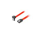 LANBERG SATA DATA II (3GB/S) F/F CABLE 50CM ANGLED METAL CLIPS RED 