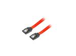 LANBERG SATA DATA II (3GB/S) F/F CABLE 50CM METAL CLIPS RED 