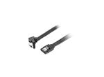 LANBERG SATA DATA III (6GB/S) F/F CABLE 30CM ANGLED METAL CLIPS BLACK 