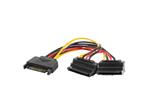 LANBERG SATA(M)->2X SATA(F) CABLE 15CM ANGLED 