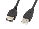 LANBERG USB-A M/F 2.0 kabel 1.8m,prodlužovací,černý