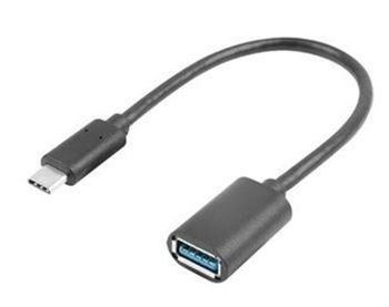 LANBERG USB-C(M) 3.1 na USB-A(F) adaptér černý OTG,15cm