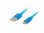 LANBERG USB MICRO(M)->USB-A(M) 2.0 CABLE 1.8M BLUE PREMIUM QC 3.0 