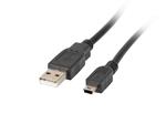 LANBERG USB MINI(M)->USB-A(M) 2.0 CABLE 0.3M BLACK (CANON) 