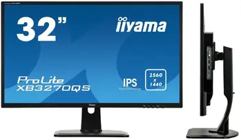 LCD iiyama XB3270QS-B1 32",IPS,4ms,300cd,2560x1440,16:9,DVI,HDMI,DP,repro,pivot