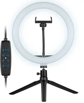 LED Ring lampa TRACER s mini tripodem