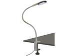 LED stolní lampa stříbrná + adaptér 230V