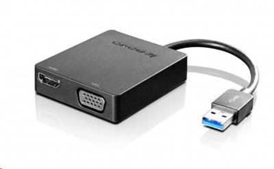 Lenovo kabel rozšiřující adaptér USB 3.0 na VGA/HDMI