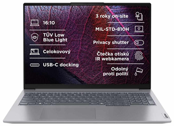 Lenovo ThinkBook 16 G7 R3-7335U,16GB,512GB,W11P,16" WUXGA,3yOnsite,šedý