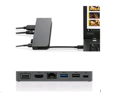 Lenovo TP USB-C Travel Hub rozšiřující adapter (VGA, HDMI, USB, RJ45) 2019/2018