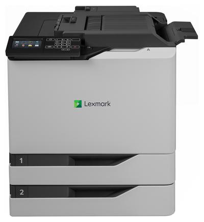 Lexmark CS820dtfe color laser 57/57ppm, síť, duplex, dotykový LCD + dodatečný vstupní zásobník + sešívačka