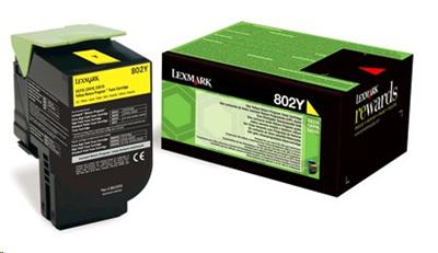 Lexmark CX310 410 510, toner Yellow 802Y return 1k