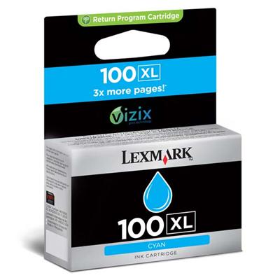 Lexmark S305 405 505 605, ink. kazeta cyan HC 100XL, 600str.