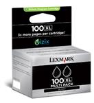 Lexmark S305 405 505 605, sada 2ks ink. HC black 100XL, 600str.