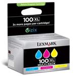 Lexmark S305 405 505 605, sada ink. kazet CMY HC 100XL, 3x600str.