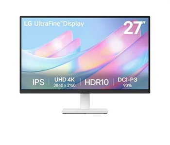 LG monitor 27US500-W 27" IPS 4K / 3840x2160 / 5ms / 1000:1 / 300cd / 60Hz/ HDMI / DP / HDR10 bílý podstavec