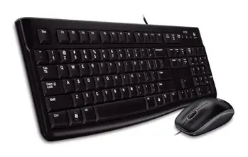 Logitech Desktop MK120, CZ verze, USB, sada klávesnice a myši, černá barva