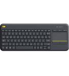 Logitech kláv. Wireless Touch Keyboard K400 Plus, CZ, černá, unifying přijímač