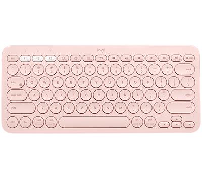 Logitech klávesnice Bluetooth Keyboard K380 US, růžová