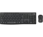 Logitech klávesnice s myší Wireless Silent Combo MK295, CZ/SK, tichá, grafitová