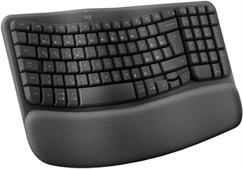 Logitech klávesnice Wave keys - bezdrátová/bluetooth/ergonomická/CZ/SK - grafitová