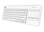 Logitech klávesnice Wireless Keyboard K400 Plus, US, unifying přijímač, černá