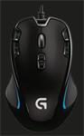 Logitech myš G300s Gaming Mouse, 2500 dpi, 9 prog. tlačítek, USB