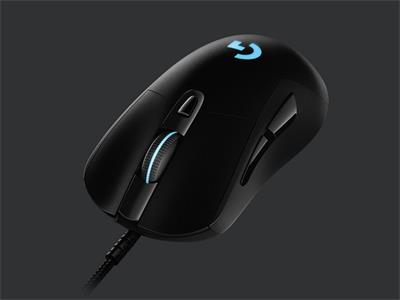 Logitech myš Gaming G403 Hero - 6 tlačítek/podsvícená/drátová/100 - 16 000 DPI/černá