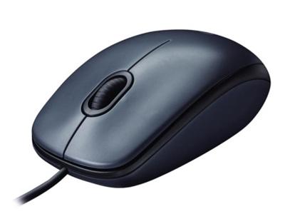 Logitech myš M100 Dark,USB, optická, 1000dpi, tmavá barva