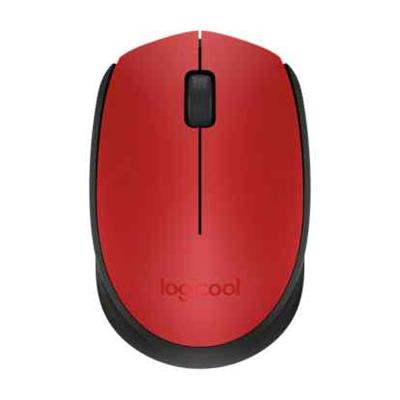 Logitech myš Wireless Mouse M171, optická, 2 tlačítka, 1000dpi, červená