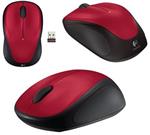 Logitech myš Wireless Mouse M235 Red - náhrada M215, červená barva