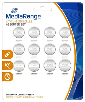 MediaRange Battery set 12ks (2×CR2016,4×CR2025,4×CR2032,2×CR2450)