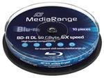 MEDIARANGE BD-R BLU-RAY 50GB 6x Dual Layer spindl 10ks