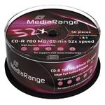 MEDIARANGE CD-R 700MB 52x spindl 50ks Inkjet Printable