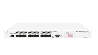 MikroTik Cloud Core Router CCR1016-12S-1S+, 2GB RAM, 12x SFP cages,1x SFP+, Level6, RM1U, LCD, Dual PSU