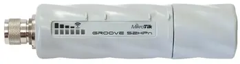 MikroTik RBGrooveGA-52HPacn, venkovní AP, ROS L4, 1xGLAN, 2.4Ghz+5GHz 802.11a/b/g/n/ac, plast. krabice, zdroj