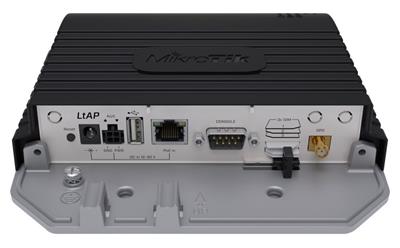 MikroTik RouterBOARD LtAP LTE6 kit, Wi-Fi 2,4 GHz b/g/n, 2/3/4G (LTE) modem, 3,5 dBi, 3x SIM slot, GPS, LAN, L4