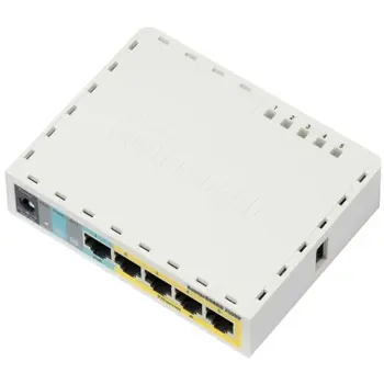 MikroTik RouterBOARD RB750UPr2 Atheros AR7241 CPU, 32MB RAM, 5xLAN, montážní krabice, napájecí adaptér, RouterOS L4