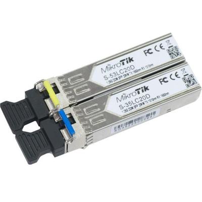 MikroTik SFP optický modul S-35/53LC20D, SM, 20km, 1.25G (pár)