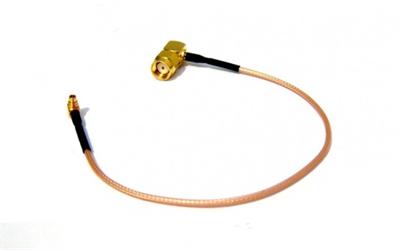 MMCX/R-SMA(M)90° Pigtail MMCX/R-SMA(M), 20cm, 90° lomené SMA