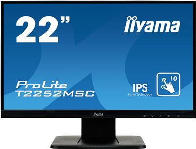 MO 22" LCD iiyama T2252MSC-B1 -IPS, FullHD, repro, VGA, HDMI, DisplayPort, USB, kapacitní multidotykový