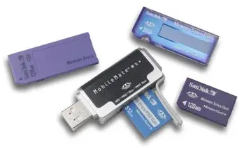 Mobile Mate MS 4v1, MS, MS-PRO, MS-DUO, MS-PRO DUO, bez kabelu přímo do USB 2.0