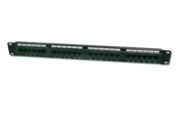 NE Digitus Patch Panel 19",CAT6,8P8C,LSA,1U,24 x RJ45, nestíněný,černý