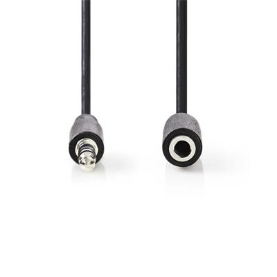 Nedis CAGB22050BK10 - Stereofonní Audio Kabel | 3,5mm Zástrčka - 3,5mm Zásuvka | 1 m | Černá barva