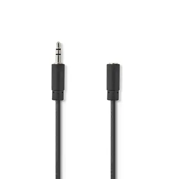 Nedis CAGB22050BK30 - Stereofonní Audio Kabel | 3,5mm Zástrčka - 3,5mm Zásuvka | 3 m | Černá barva